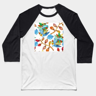 an autumn pattern. For beings who love autumn. And creatures who like fall colors. And beings, the leaves and plants... Baseball T-Shirt